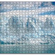 Cakapuzzle Buz Denizi Buzullar ve Bulutlu Gökyüzü Mdf 500 Parça Puzzle