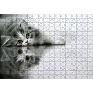 Cakapuzzle Cam Zeminde Sevimli Yavru Kedi Çizim 255 Parça Puzzle
