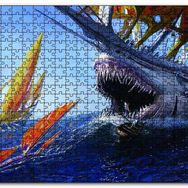 Cakapuzzle Canavar Gemi Yağlıboya Görseli Mdf 120 Parça Puzzle