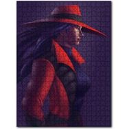 Cakapuzzle Carmen Sandiego Portre Karanlık Mod Ahşap 500 Parça Puzzle
