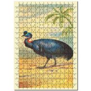 Cakapuzzle Cassowary ve Kuş Görseli Mdf 1000 Parça Puzzle