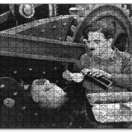 Cakapuzzle Çay Zamanı Charlie Chaplin 1889 Times Filminde Mdf 1000 Parça Puzzle