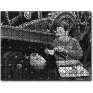 Cakapuzzle Çay Zamanı Charlie Chaplin 1889 Times Filminde Mdf 120 Parça Puzzle
