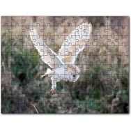 Cakapuzzle Çayırda Konmaya Hazırlanan Beyaz Baykuş Mdf 120 Parça Puzzle