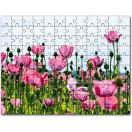 Cakapuzzle Çayırda Pembe Gelincikler ve Gökyüzü Mdf 255 Parça Puzzle