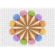 Cakapuzzle Çeşitli Kornet Dondurma Yelpazesi 120 Parça Ahşap Puzzle