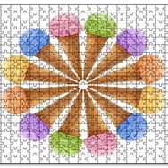 Cakapuzzle Çeşitli Kornet Dondurma Yelpazesi Mdf 1000 Parça Puzzle