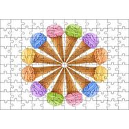 Cakapuzzle Çeşitli Kornet Dondurma Yelpazesi Mdf 120 Parça Puzzle