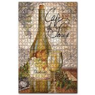 Cakapuzzle Chardonnay Şarap Afişi Görseli Ahşap 1000 Parça Puzzle