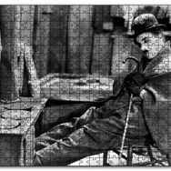Cakapuzzle Charlie Chaplin Ayakları Soba İçinde Uyuyor Mdf 1000 Parça Puzzle