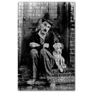 Cakapuzzle Charlie Chaplin Beyaz Köpekle Kapı Önünde Ahşap 1000 Parça Puzzle