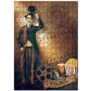 Cakapuzzle Charlie Chaplin Sinema Zamanı Görseli Mdf 120 Parça Puzzle