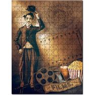 Cakapuzzle Charlie Chaplin Sinema Zamanı Görseli Mdf 255 Parça Puzzle