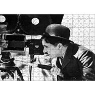 Cakapuzzle Charlie Chaplin Ve Kamera 120 Parça Ahşap Puzzle