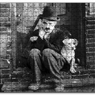 Cakapuzzle Charlie Chaplin ve Sevimli Köpeği Mdf 1000 Parça Puzzle