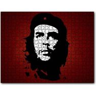 Cakapuzzle Che Guevara Kırmızı Zemine Gölge Sanatı Mdf 1000 Parça Puzzle
