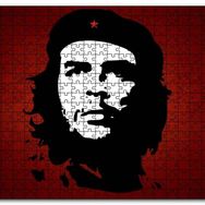 Cakapuzzle Che Guevara Kırmızı Zemine Gölge Sanatı Mdf 120 Parça Puzzle