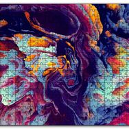 Cakapuzzle Çiçek Deseni Kamp Ateşi Görseli Mdf 500 Parça Puzzle