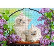 Cakapuzzle Çiçek Ve Sevimli Kediler 120 Parça Ahşap Puzzle