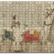 Cakapuzzle Çiçekçi Kız ve Müşterisi Kadınlar Mdf 255 Parça Puzzle