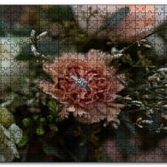 Cakapuzzle Çiçekler ve Ortasındaki Yüzük Mdf 1000 Parça Puzzle