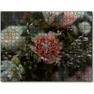 Cakapuzzle Çiçekler ve Ortasındaki Yüzük Mdf 120 Parça Puzzle
