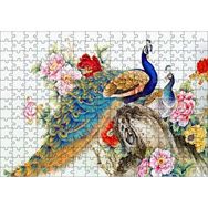 Cakapuzzle Çift Tavuskuşiar Sanatsal Görsel 120 Parça Ahşap Puzzle