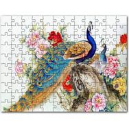 Cakapuzzle Çift Tavuskuşiar Sanatsal Görsel Mdf 1000 Parça Puzzle