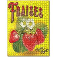 Cakapuzzle Çilek ve Çilek Çiçekleri Afişi Görseli Mdf 120 Parça Puzzle