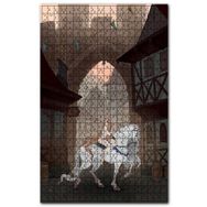 Cakapuzzle Çıplak Lady Godiva Beyaz At Üzerinde Ahşap 1000 Parça Puzzle
