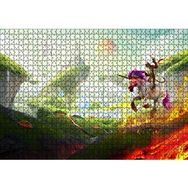 Cakapuzzle Çizmeli Kedi ve Unicornun Şato Saldırısı Mdf 1000 Parça Puzzle