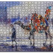 Cakapuzzle Clifton Sahilinde Deveyle Sahibi Mdf 1000 Parça Puzzle