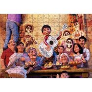 Cakapuzzle Coco Gitarist Çocuk ve Masada Tüm Karakterler Mdf 255 Parça Puzzle
