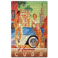 Cakapuzzle Cuba Havana Afiş Şekilli Görsel Ahşap 1000 Parça Puzzle