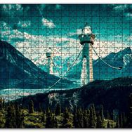 Cakapuzzle Dağlar ve Deniz Fenerleri Ahşap 1000 Parça Puzzle