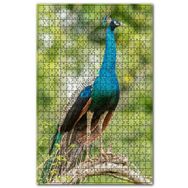 Cakapuzzle Dal Üzerinde Hint Tavuskuşu Görseli Ahşap 255 Parça Puzzle