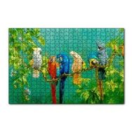 Cakapuzzle Daldaki Renkli Papğanlar Görseli 120 Parça Ahşap Puzzle