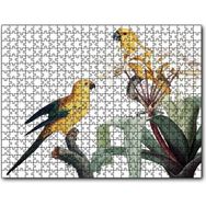 Cakapuzzle Dallar Arasında Sarı Papağanlar Gravür Mdf 1000 Parça Puzzle
