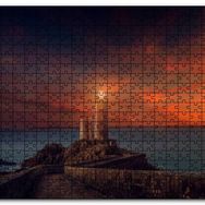 Cakapuzzle Deniz Feneri Günbatımı Ahşap 500 Parça Puzzle
