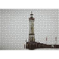 Cakapuzzle Deniz Feneri ve Sisli Deniz Mdf 1000 Parça Puzzle