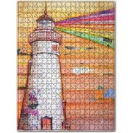 Cakapuzzle Deniz Fenerindeki Renkli Işıklar Görseli Ahşap 255 Parça Puzzle