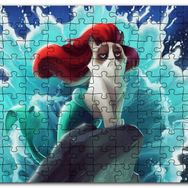 Cakapuzzle Deniz Kızı Kedisi Animasyon Görseli Mdf 500 Parça Puzzle