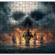 Cakapuzzle Deniz Savaşı Alevler İçinde Gemiler Mdf 255 Parça Puzzle
