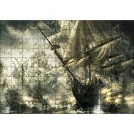 Cakapuzzle Deniz Savaşındaki Yelkenli Gemiler 120 Parça Ahşap Puzzle