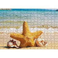 Cakapuzzle Deniz Yıldızı Deniz Kabukları ve Berrak Kumsal Mdf 255 Parça Puzzle