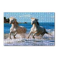 Cakapuzzle Denizde Koşan Beyaz Atlar 120 Parça Ahşap Puzzle