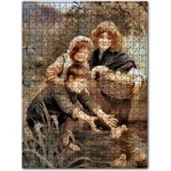 Cakapuzzle Dere Kenarında Çocuklar ve Ördek Yavruları 120 Parça Puzzle