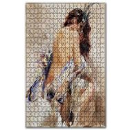 Cakapuzzle Derin Sırt Dekolteli Maskeli Kadın Ahşap 255 Parça Puzzle