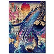 Cakapuzzle Dev Balina Ahtapot Kırlangıçlar ve Dalgalar Mdf 1000 Parça Puzzle