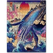 Cakapuzzle Dev Balina Ahtapot Kırlangıçlar ve Dalgalar Mdf 255 Parça Puzzle